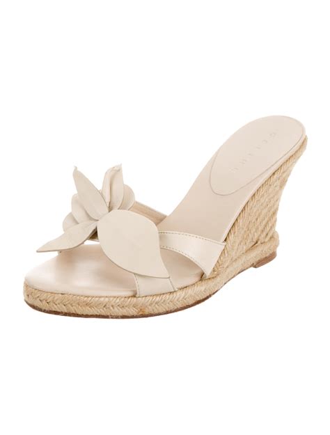 celine slides women|Celine espadrille wedge sandals.